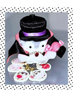 Japan Koupen-chan I've become Dracula ! Palm Mascot Plush Doll Toy Acrylic Charm